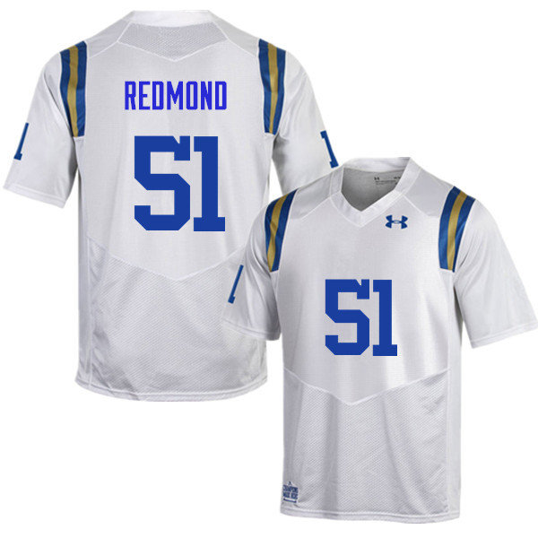 Men #51 Alex Redmond UCLA Bruins Under Armour College Football Jerseys Sale-White